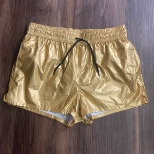 ASOS men’s swim trunks Metallic Gold